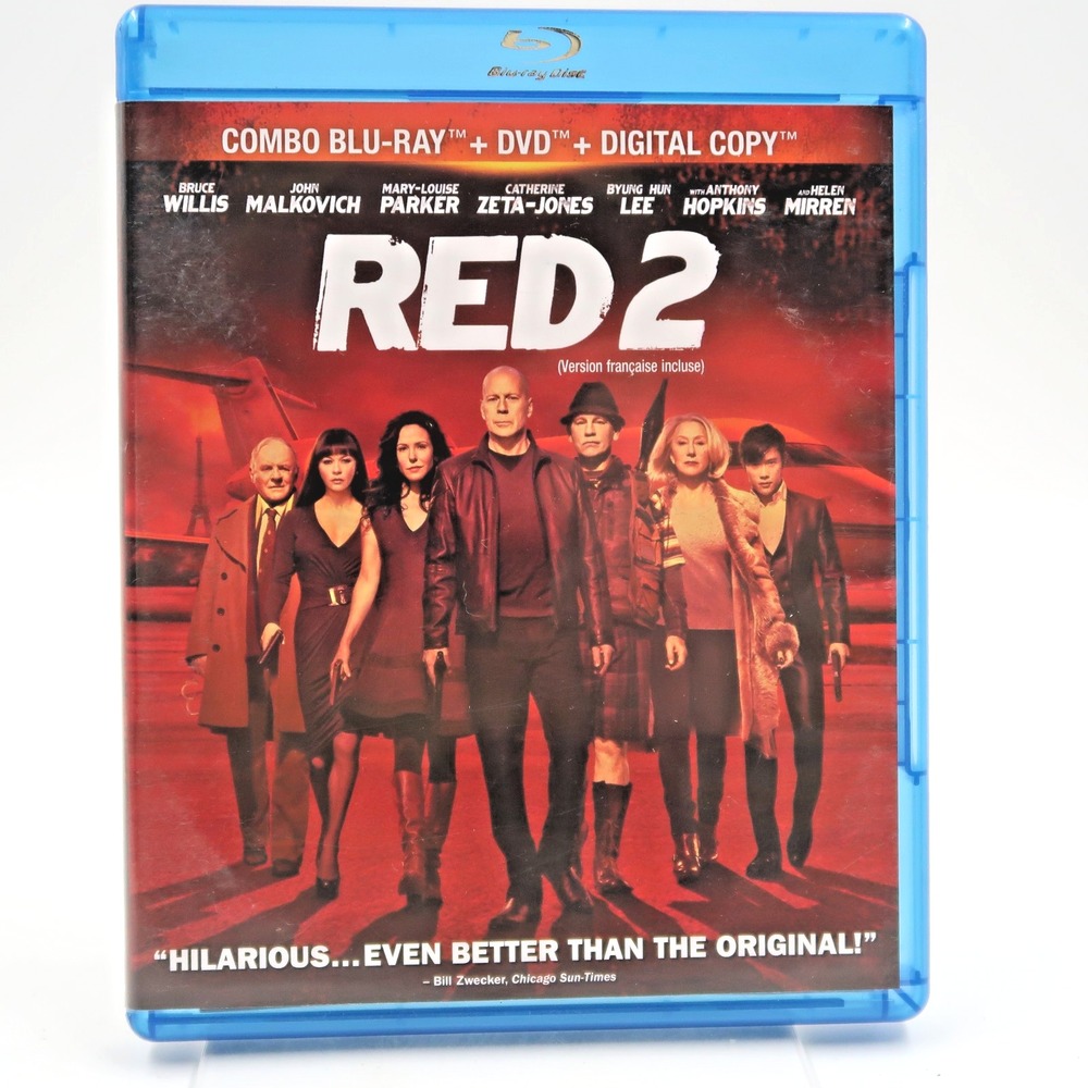 RED 2 Blu-ray DVD Combo 2013 Bruce Willis Action Movie Summit Entertainment PG